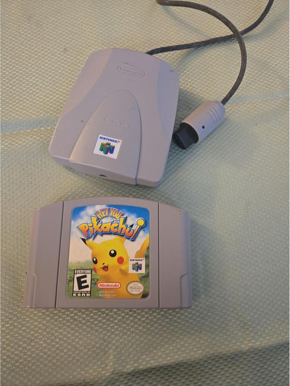 Vintage Nintendo 64 Hey You, Pikachu! Game & VRU Voice Recognition Unit